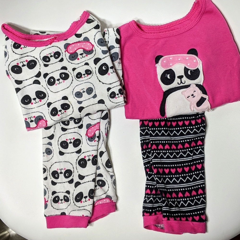2sets Carters panda Pjs 18m